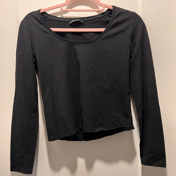 Zara EUC classic black comfy T Shirt. Super stretchy! Size S - Picture 1 of 3